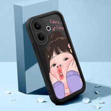 HONTINGA Vıvo V60 Lite ile Uyumlu Kılıfı Düşüme Önleyici Basitlik Anti Düşme Kamera Korumali Şirin Kedi Kız Siyah Desen Yumuşak Silikon Telefon Kılıfı Kadın ve Erkek Için Uygundur K2-0060