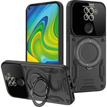 TeknoKapsül Redmi Note 9 Joy Lens Standlı Kapak - Siyah