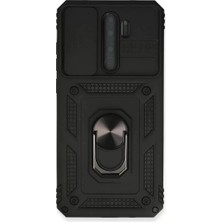 TeknoKapsül Redmi Note 8 Kılıf Pars Lens Yüzüklü Silikon - Siyah