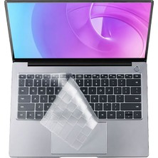 Apple Macbook 13' Pro Touch Bar A1706 Uyumlu Zore Klavye Koruyucu Transparan Buzlu Silikon Ped