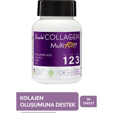 Suda Collagen Multiform Tablet 36 Tablet - Tip I-II-III Kolajen, C Vitamini, Hyaluronik Asit, Biotin, Çinko