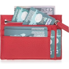 Gültekin Zip Deri Fermuarlı Kartlık Zpch Erc2 Kırmızı