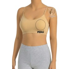 Öts Kadın Sütyen Pedli Ince Ayarlanabilir Askılı Büstiyer (%96 Pamuk - %4 Elastan)