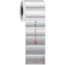 Labelika 90X40 mm Silvermat Etiket (1.000 Sarımlı)