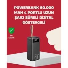 Gültekin LED Ekranlı Çok Fonksiyonlu Taşınabilir Şarj Ünitesi Powerbank