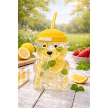 Bearista Ayıcık Pipetli Borosilikat Bardak 580 ml