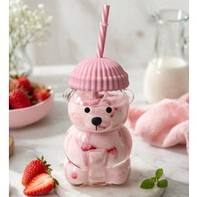 Bearista Ayıcık Pipetli Borosilikat Bardak 580 ml