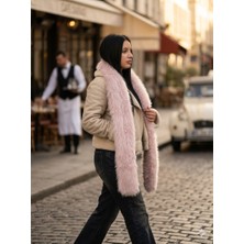 Sevara Dekor Lolita Kürk Atkı Tüylü Atkı Kadın Atkı