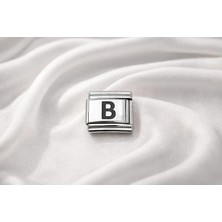 Gültekin B Harfi Charm – Çelik Harfli Bileklik Aksesuarı , Kişiye Özel Modüler Takı