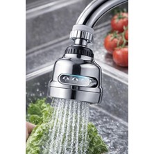 Gültekin Krom 3 Fonksiyonlu 360° Döner Su Tasarruflu Musluk Başlığı Mutfak Evye ve Lavabo Için Batar