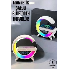 Midas Toptan Home Bluetooth Hoparlör 15W Kablosuz Hızlı Şarj LED Gece Lambası