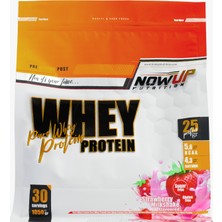 Nowup Nutrition %100 Whey Protein Tozu 1050 Gr Çilek Aromalı Kas Gelişimi İçin Yetişkinlere Uygun