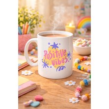 Gültekin Positive Vibes Porselen Kupa Model 138 – Renkli Tasarım Motivasyon Kupası – Pozitif Enerji