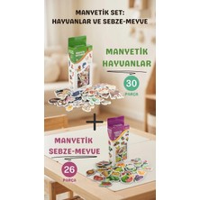 Gültekin Eğitici Oyuncak Seti Manyetik Hayvanlar ve Sebze Meyveler 56 Parça
