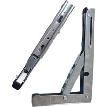 Gürçay Hırdavat Metal Mandallı Katlanabilir Masa Konsolu Çinko 30CM (1çift)