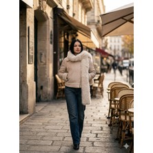 Sevara Dekor Lolita Kürk Atkı Tüylü Atkı Kadın Atkı