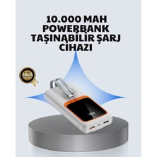 Gültekin Kompakt 10000 Mah Powerbank – Dijital Göstergeli, Type-C ve Lightning Uyumlu