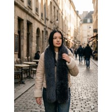 Sevara Dekor Lolita Kürk Atkı Tüylü Atkı Kadın Atkı