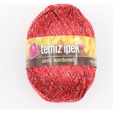 Abarta Temiz Ipek Simli Kordonet Kırmızı 100GR -300METRE -1 Adet