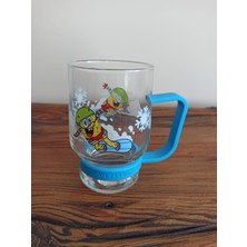 Hureggo Vintage Sünger Bob Orijinal Plastik Tutmaçlı Cam Bardak & 11 cm