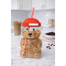 Bearista Ayıcık Pipetli Borosilikat Bardak 580 ml