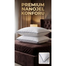 Gültekin Nano Jel Lüks Yastık 2'li Set 50X70CM 1200GR Pamuklu Kumaş