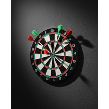 Gültekin 17 Inç Dart Tahtası Sağlam Ahşap Gövde ve Metal Iğneli Dart Okları