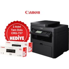Canon I-Sensys MF237W, Lazer Yazıcı, Tarayıcı, Fotokopi, Fax, Wifi, Lan + Orijinal 2 Adet CRG737 Toner Hediye, Orijinal Tonerli
