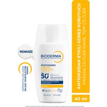Bioderma Photoderm XDefense Spf50+ Tüm Cilt Tipleri Antioksidan Etkili Akışkan Güneş Kremi Renksiz 40 ml