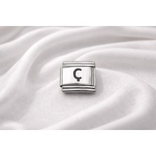 Gültekin Ç Harfi Charm – Çelik Harfli Bileklik Aksesuarı , Kişiye Özel Modüler Takı