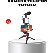 Gültekin Video Çekim Kiti Tripod LED Işık Harici Mikrofon ve Bluetooth Kumanda Seti