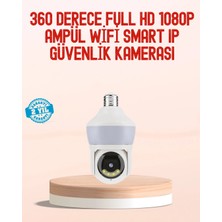 Gültekin 360° Full Hd Wi-Fi Akıllı Ampül Kamera Gece Görüşlü