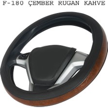 PINUKS Direksiyon Kılıfı Poşetli Geçme 38CM Çember Rugan Kahve Adet