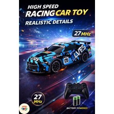 KoseToys Uzaktan Kumandalı Yarış Arabası 27 Mhz Renkli LED Işıklı 1:18 Boy