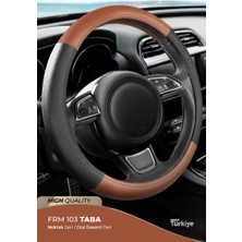 PINUKS Direksiyon Kılıfı Poşetli Geçme 38CM Noktalı Siyah Düz Taba Tarçın   F103 Adet