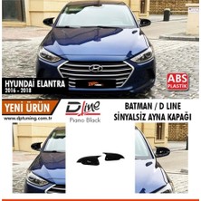 PINUKS Hyundaı Elantra 2016-2018 Sinyalsiz  Yarasa Ayna Kapağı P.black Takım