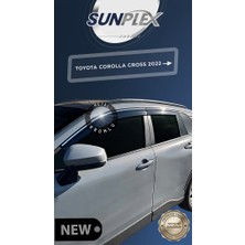 PINUKS Toyota Corolla Cross 22- Chrome Cam Rüzgarlığı  4lü Takım