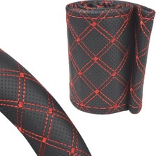 PINUKS Direksiyon Kılıfı Dikmeli Nakışlı Kırmızı Adet