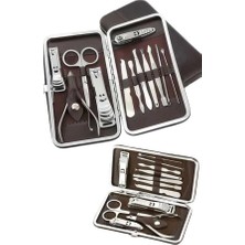 Gültekin 12 Parça Manikür Pedikür Seti Tırnak Bakımı Nasır Temizleme El Ayak Bakımı