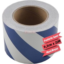 PINUKS Fosfor Bant Çapraz 9,2 cm x 25 M Beyaz Mavi Adet