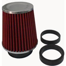 PINUKS Hava Filtresi Tuning 2 Aparatlı Krom Kırmızı 65MM-70MM-76MM Adet