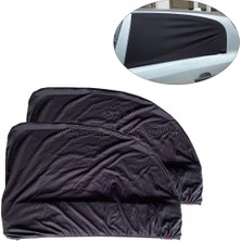 Elastik Oto Yan Cam Bebek Güneşlik Araba Perdesi Sedan Uyumlu 2'li Midastech