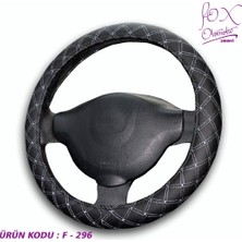 PINUKS Direksiyon Kılıfı Poşetli Geçme 38CM Nakışlı Gri Adet