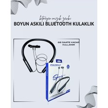 MidasTech Polygold PG-100 Boyun Askılı Kablosuz Kulaklık – 200 Saat Bekleme Süresi, Stereo Ses, Mikrofon