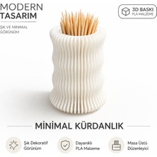Studio Aslan Design Minimal Kürdanlık | Dekoratif Masa Üstü Organizer | 3D Baskı Pla Modern Tasarım | Şık ve Dayanıklı