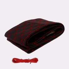 PINUKS Direksiyon Kılıfı Dikmeli 45-48CM Nakışlı Kırmızı D2001 Adet