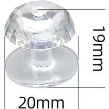 4 Adet Kristal Tasarımlı Çok Amaçlı Yapışkanlı Tutacak Buton Midastech