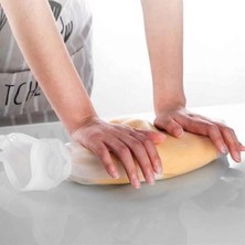 Gültekin Orta Hamur Torbası Silikon Şeffaf Hamur Yoğurma Torbası Ekmek Makarna Mantı Hamuru Kolay Yo