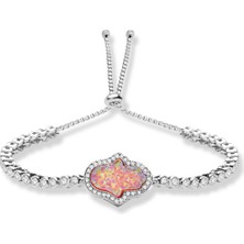 Kuyumcudukkani "hamsa"suyolu Asansör Bileklik-Beyaz- 70141-W-FATIMA