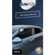 PINUKS Fıat Egea 2015-  Chrome Cam Rüzgarlığı  4lü Takım